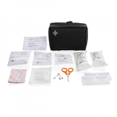 Logo trade business gift photo of: RCS recycled nubuck PU pouch  first aid set