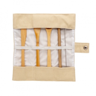 Logotrade promotional giveaway picture of: Reusable bamboo travel cutlery set