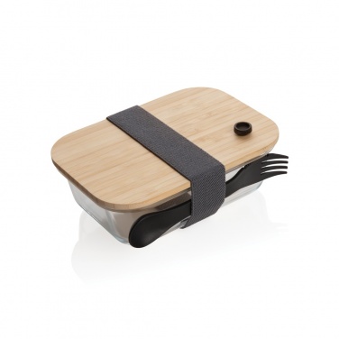 Logotrade advertising product picture of: Glass lunchbox with bamboo lid