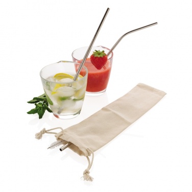 Logotrade promotional merchandise image of: Reusable stainless steel 3 pcs straw set