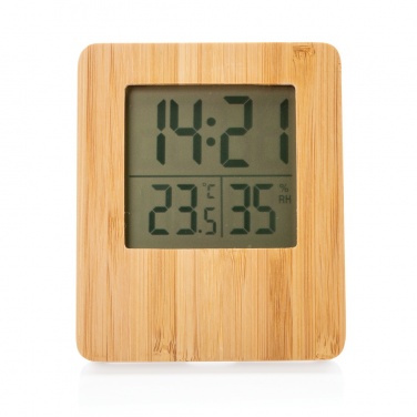 Logotrade business gifts photo of: Bamboo weather station