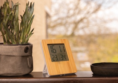 Logotrade advertising products photo of: Bamboo weather station