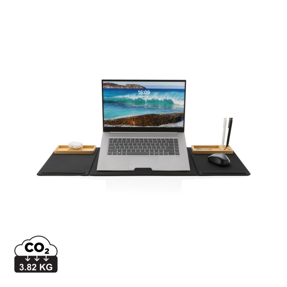 Logo trade business gift photo of: Impact AWARE RPET Foldable desk organizer with laptop stand