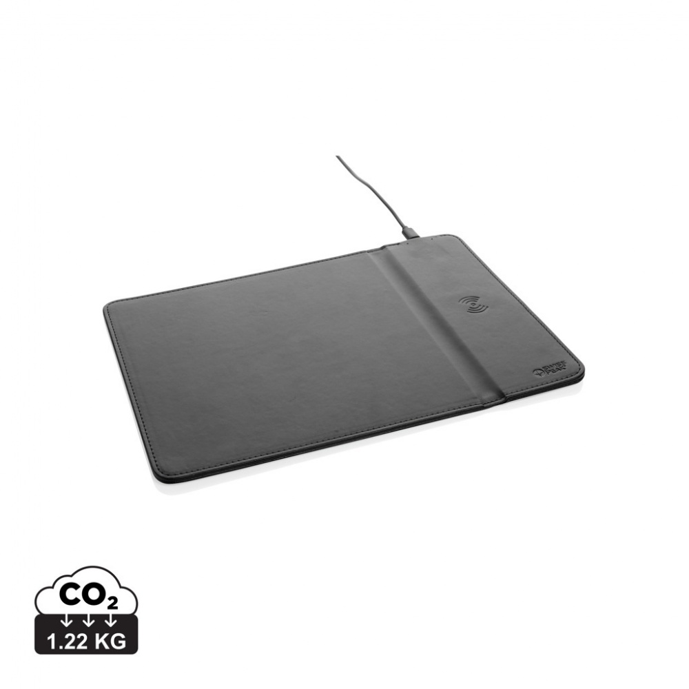 Logotrade business gift image of: Swiss Peak RCS recycled PU 10W wireless charging mousepad