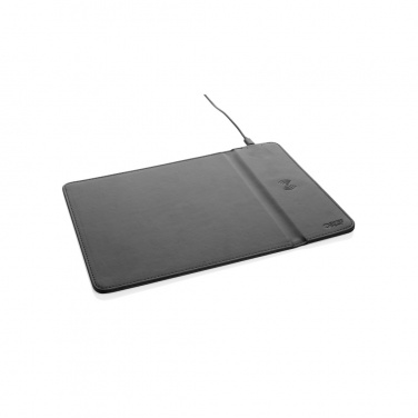 Logo trade corporate gift photo of: Swiss Peak RCS recycled PU 10W wireless charging mousepad