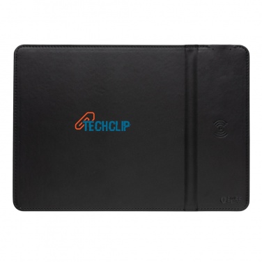 Logo trade promotional gifts image of: Swiss Peak RCS recycled PU 10W wireless charging mousepad