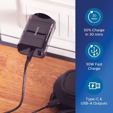 Logo trade promotional giveaways image of: Philips ultra fast PD wall charger
