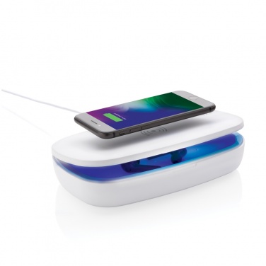 Logo trade promotional merchandise image of: UV-C steriliser box with 5W wireless charger