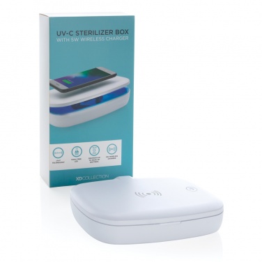 Logotrade promotional products photo of: UV-C steriliser box with 5W wireless charger