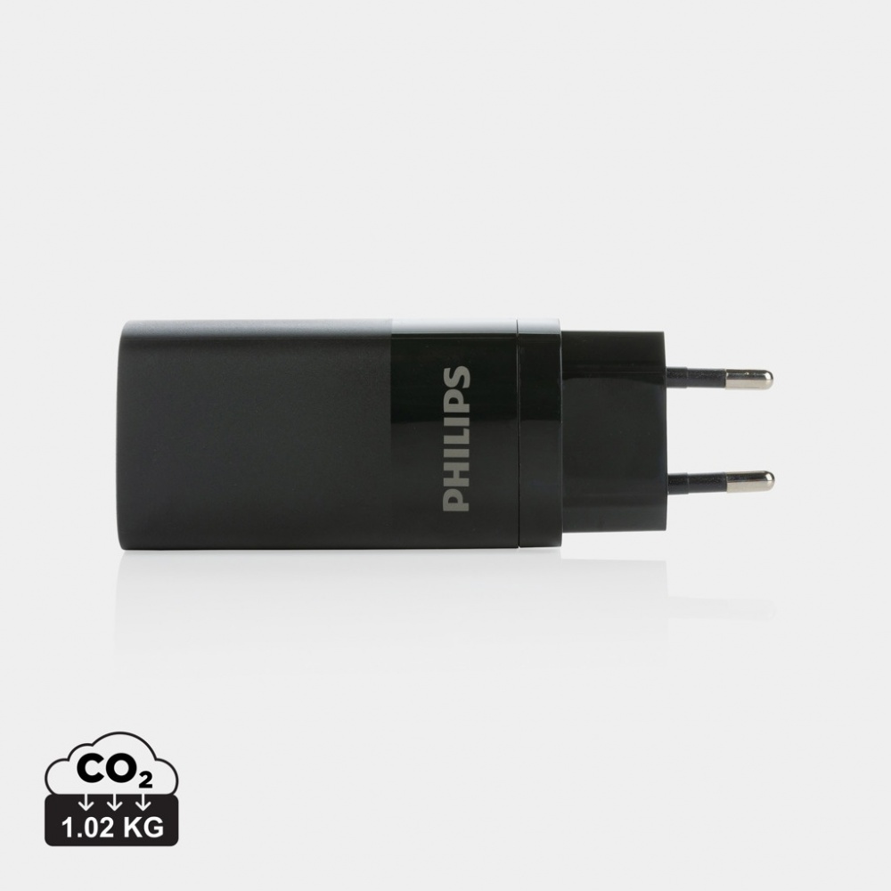 Logo trade promotional items picture of: Philips 65W ultra fast PD 3-port USB wall charger