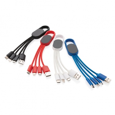 Logo trade promotional products image of: 4-in-1 cable with carabiner clip