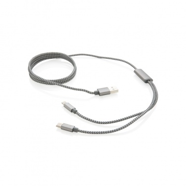 Logo trade promotional items image of: 3-in-1 braided cable