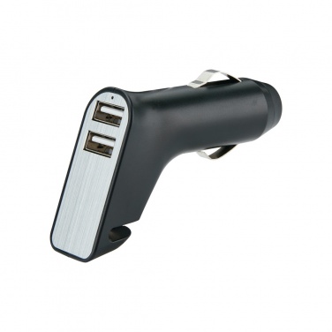 Logotrade promotional products photo of: Dual port car charger with belt cutter and hammer
