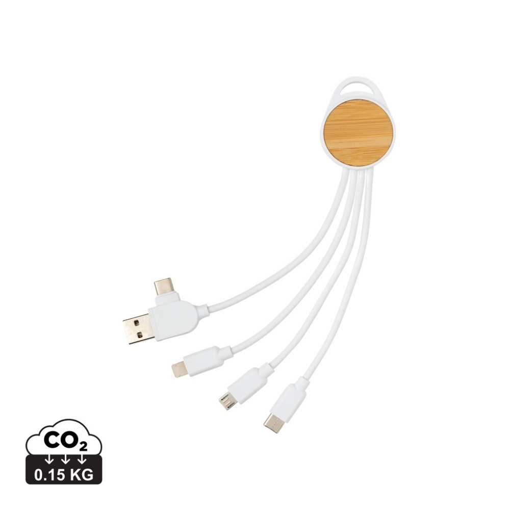 Logo trade promotional products picture of: RCS recycled plastic Ontario 6-in-1 round cable