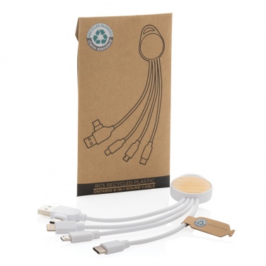 Logotrade promotional giveaway picture of: RCS recycled plastic Ontario 6-in-1 round cable