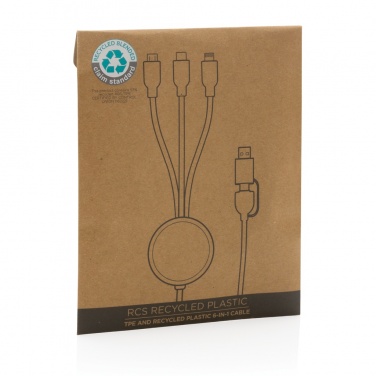 Logo trade promotional giveaways picture of: RCS recycled TPE and recycled plastic 6-in-1 cable