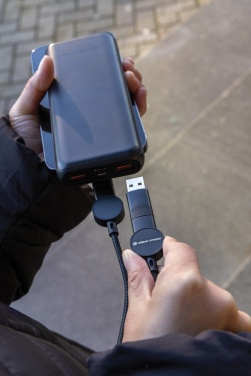 Logotrade promotional item image of: Oakland RCS recycled plastic 6-in-1 fast charging 45W cable