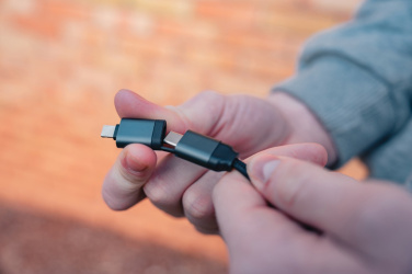 Logotrade advertising product image of: Terra RCS recycled aluminium retractable 6 in 1 cable