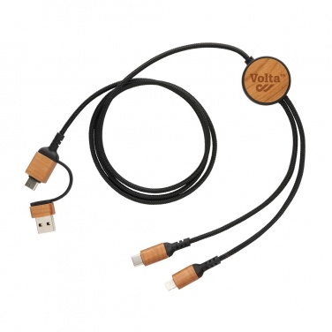 Logotrade corporate gift picture of: Ohio RCS certified recycled plastic 6-in-1 cable