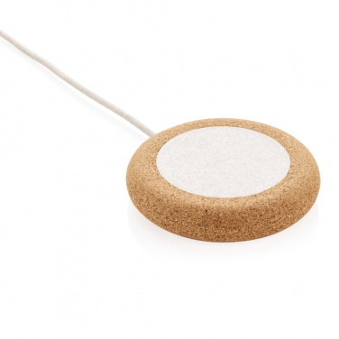 Logo trade promotional gift photo of: Cork and Wheat 5W wireless charger