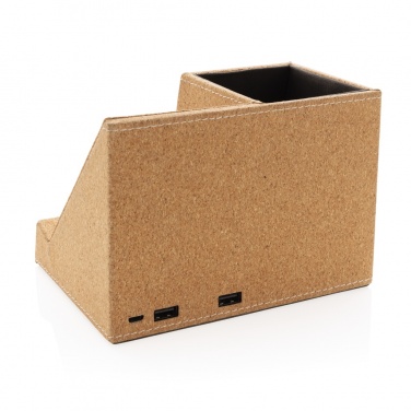 Logotrade advertising product image of: Cork pen holder and 5W wireless charger