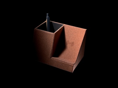 Logotrade promotional gift picture of: Cork pen holder and 5W wireless charger