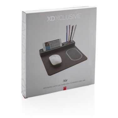 Logo trade promotional item photo of: Air mousepad with 5W wireless charging and USB