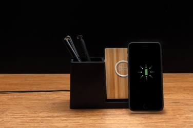 Logo trade promotional products image of: Ontario RCS recycled plastic 10W wireless charger