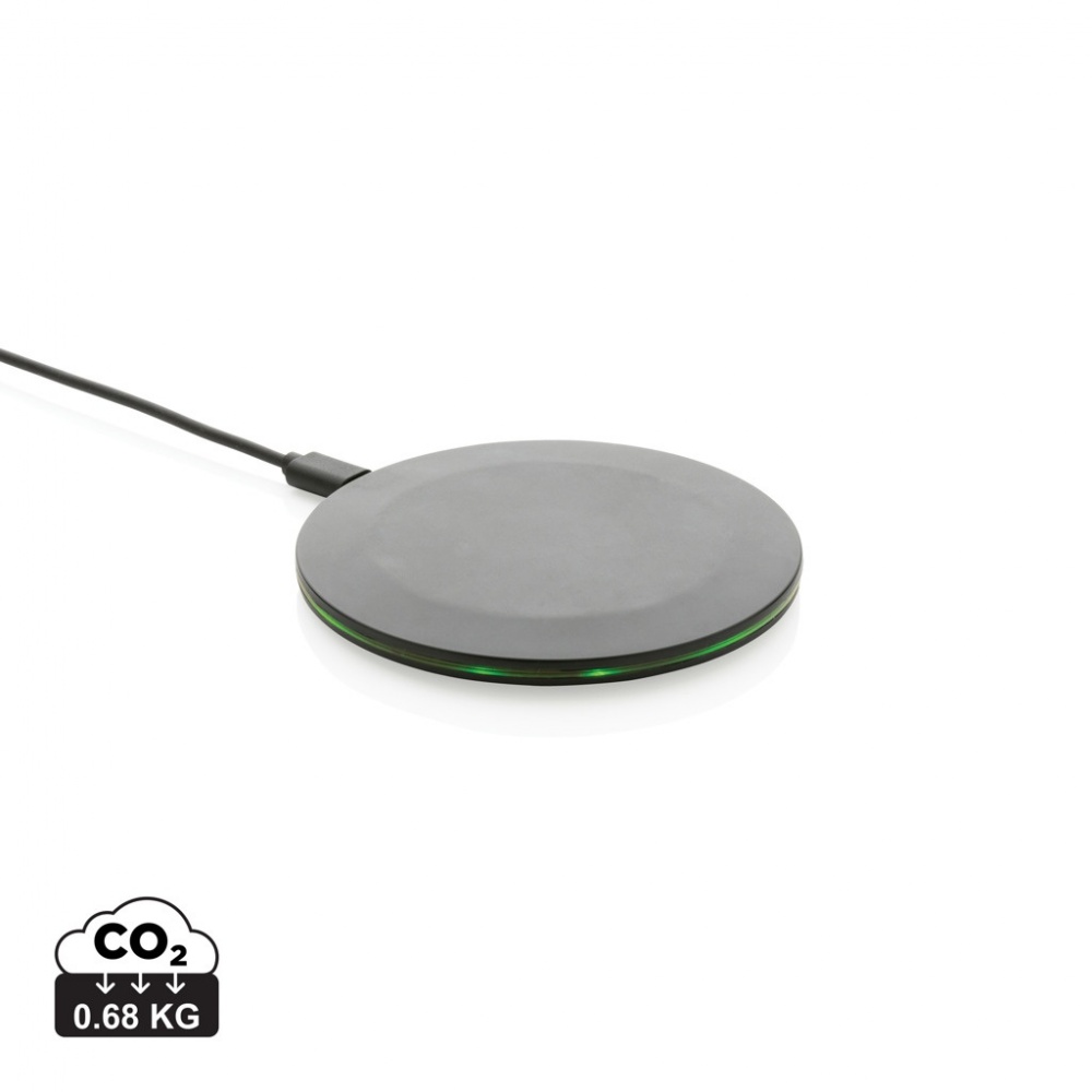 Logo trade corporate gift photo of: RCS recycled plastic 15W Wireless fast charger