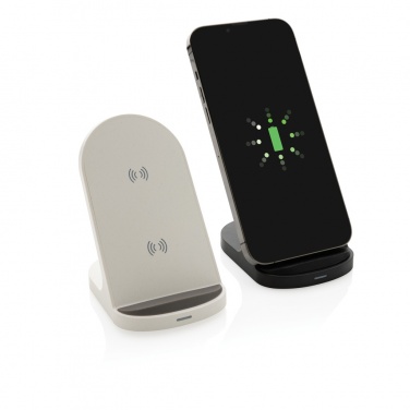 Logo trade business gift photo of: RCS recycled plastic double coil wireless stand 15W