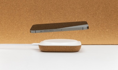 Logotrade corporate gift picture of: Oregon RCS recycled plastic and cork 10W wireless