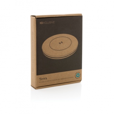 Logo trade promotional item photo of: Terra RCS recycled aluminium 10W wireless charger
