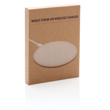 Logo trade promotional giveaway photo of: 5W Wheat straw wireless charger