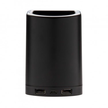 Logotrade promotional giveaway image of: Light up logo 5W wireless charging pen holder