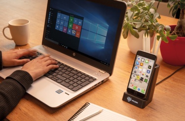 Logotrade business gifts photo of: Light up logo 5W wireless charging pen holder