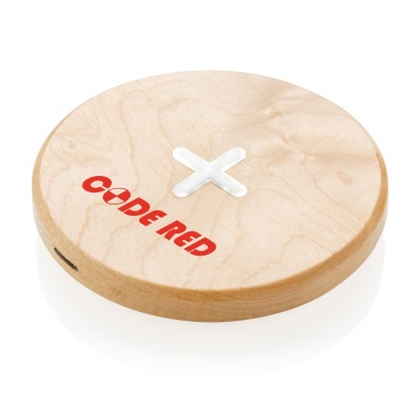 Logo trade promotional merchandise picture of: 5W wood wireless charger