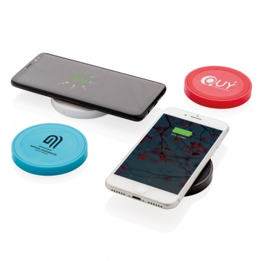 Logo trade corporate gifts picture of: 5W wireless charging pad round