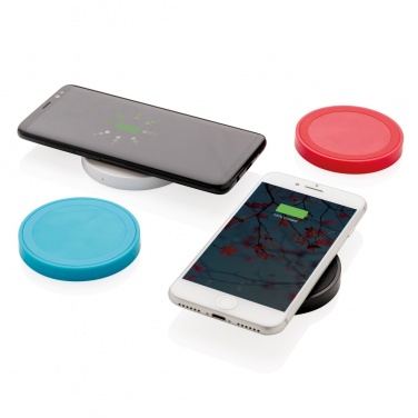 Logo trade promotional merchandise picture of: 5W wireless charging pad round