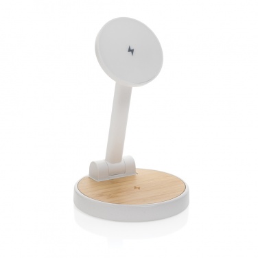 Logo trade corporate gifts image of: Ontario RCS rplastic 15W magnetic charging 2 in 1 stand