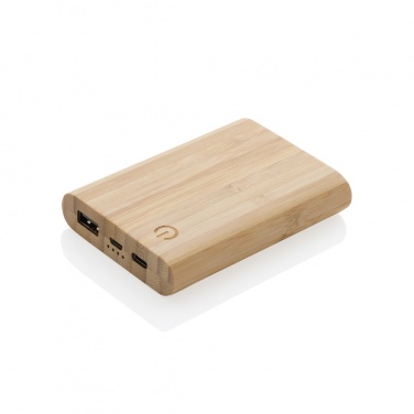 Logotrade promotional item image of: Bamboo 5.000 mAh powerbank