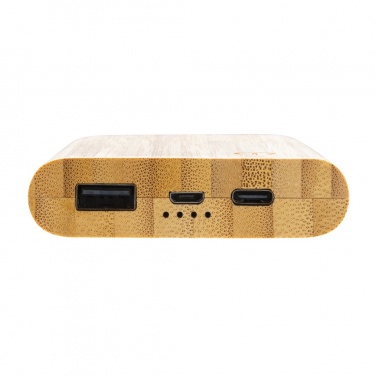 Logotrade promotional item picture of: Bamboo 5.000 mAh powerbank