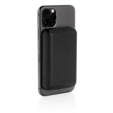 Logo trade promotional items image of: Magnetic 5.000 mAh 5W wireless powerbank