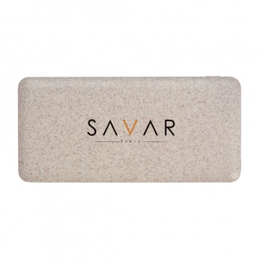 Logo trade promotional giveaway photo of: 10.000 mah wheat straw powerbank