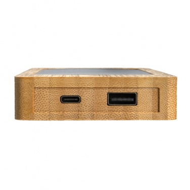 Logotrade corporate gift picture of: Sunwick 10.000 mAh Bamboo solar powerbank