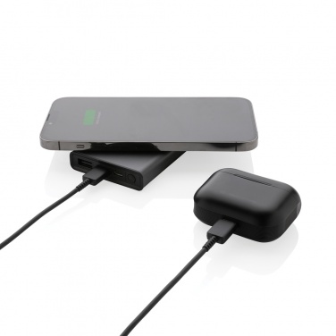 Logotrade business gift image of: Terra RCS recycled aluminium 5000 mAh powerbank 5W wireless