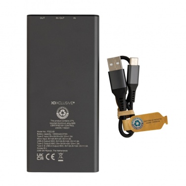 Logotrade promotional merchandise picture of: Terra RCS recycled 18W aluminium powerbank 10.000 mAh