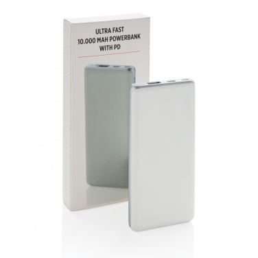Logo trade promotional item photo of: Ultra fast 10.000 mAh powerbank with PD