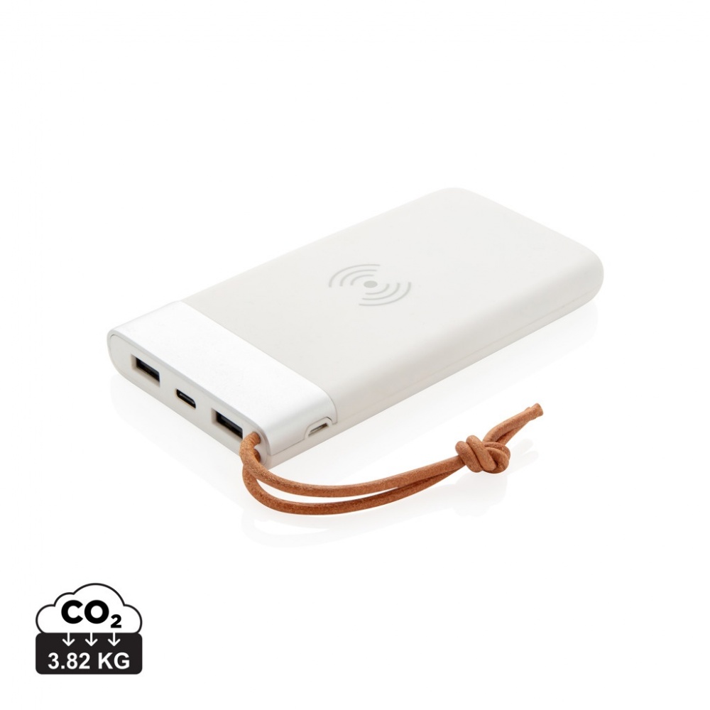 Logotrade business gift image of: Aria 8.000 mAh 5W wireless charging powerbank