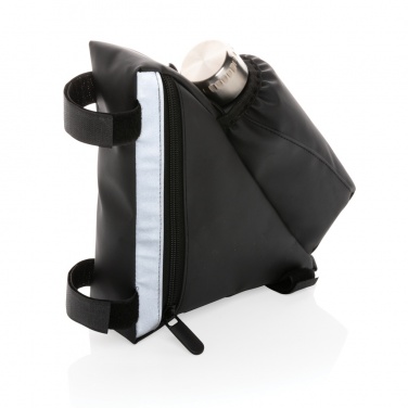 Logo trade promotional merchandise picture of: PU high visibility bike frame bag with bottle holder