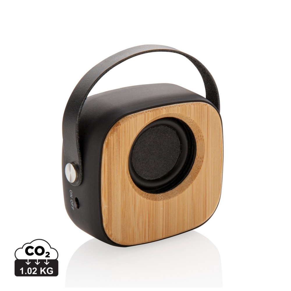 Logo trade advertising product photo of: Bamboo 3W Wireless Fashion Speaker